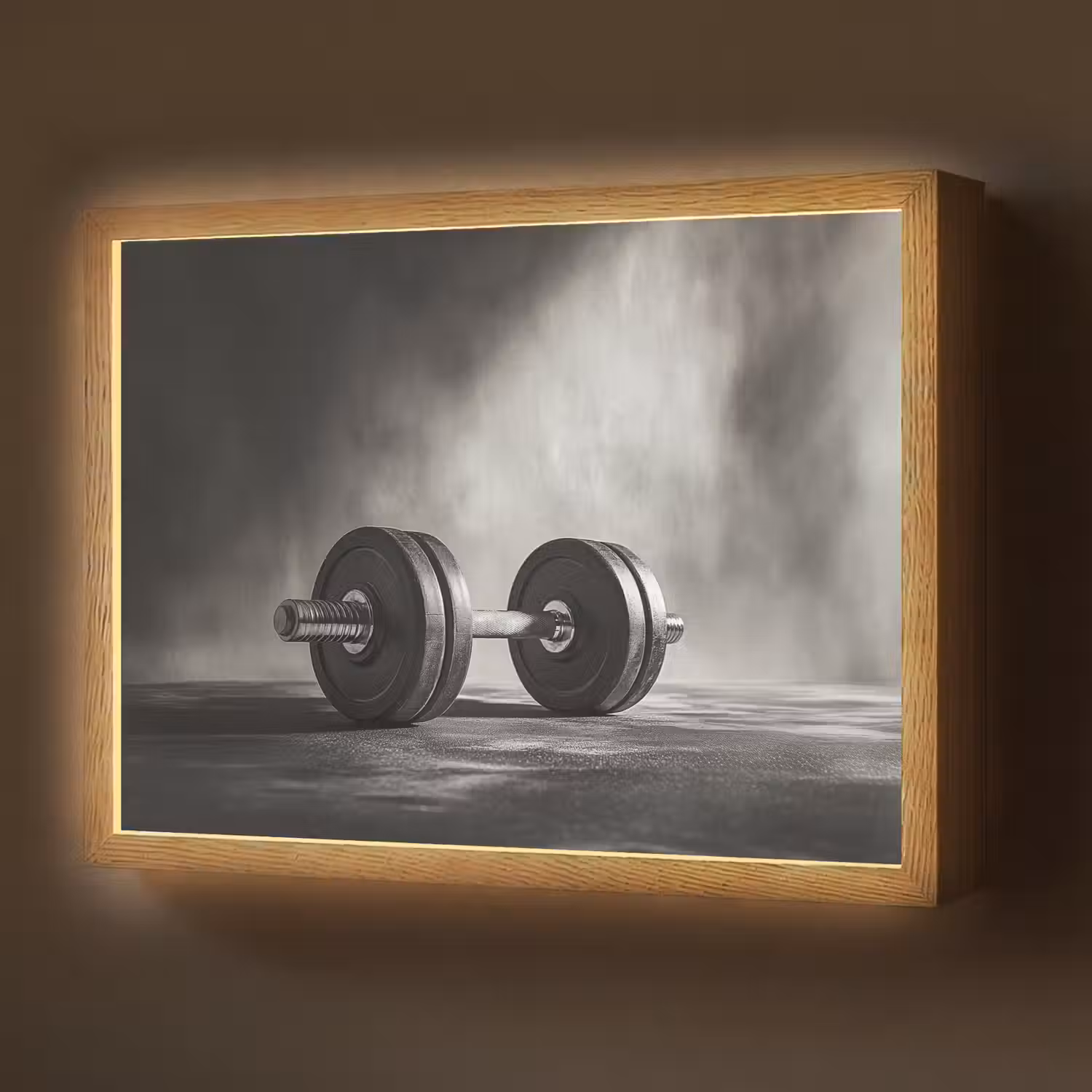 Halter - Gewichten - Zwart Light Box met batterij (Wandlamp) middel -z3d_website