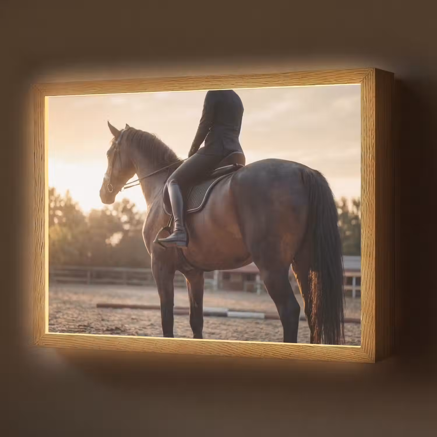 Harmonie - Ruiter - Zon Light Box met batterij (Wandlamp) middel -z3d_website