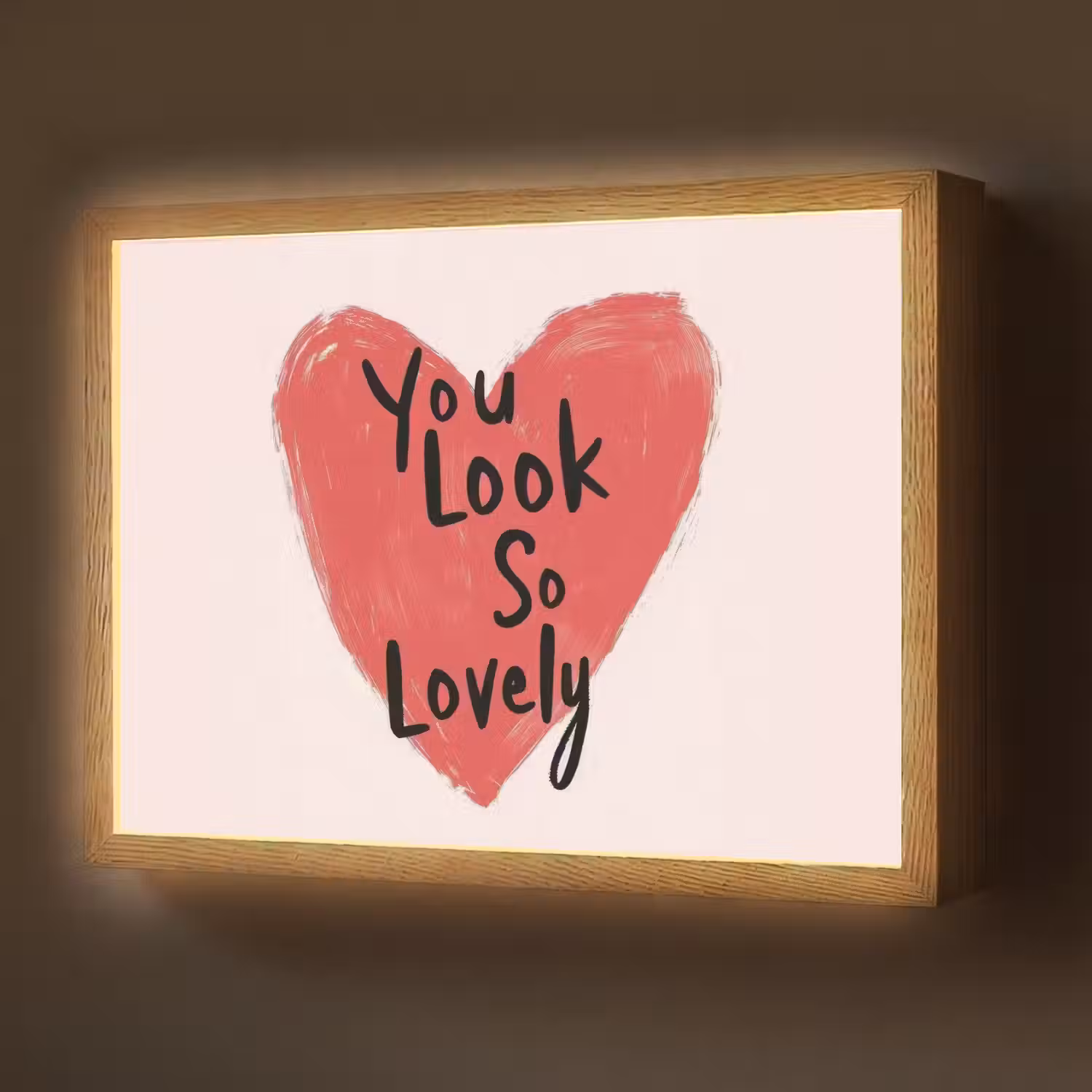 Hart - Rood - Valentijn Light Box met batterij (Wandlamp) middel -z3d_website