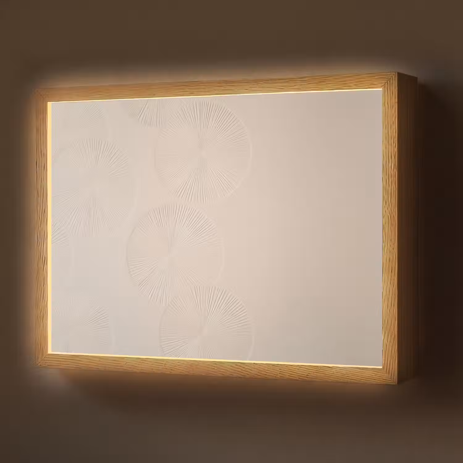 Japandi - Beige - Modern Light Box met batterij (Wandlamp) middel -z3d_website