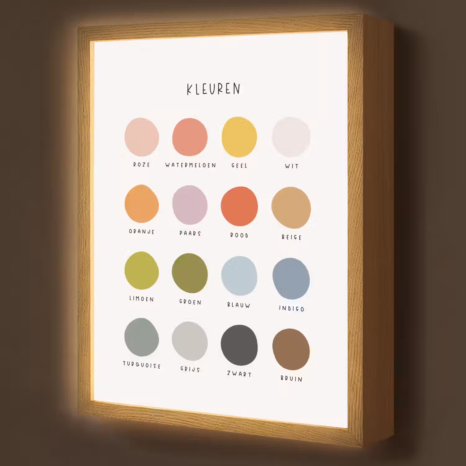 Kleuren - Leren voor kinderen - Educatief Light Box met batterij (Wandlamp kind) middel -z3d_website