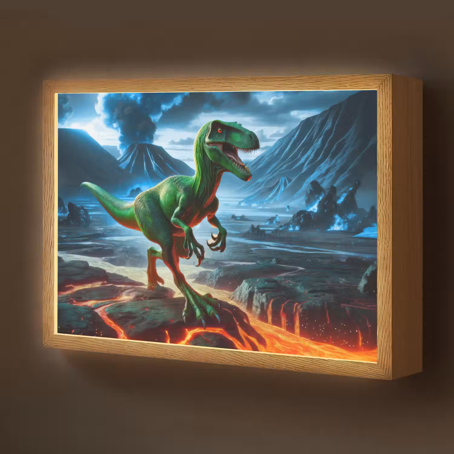 Dino - Lava - Groen - Jongens Light Box met batterij (Wandlamp kind) middel -z3d_website