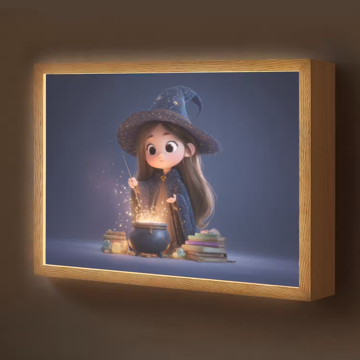 Tovenares - Magisch - Blauw - Toveren Light Box met batterij (Wandlamp kind) middel -z3d_website