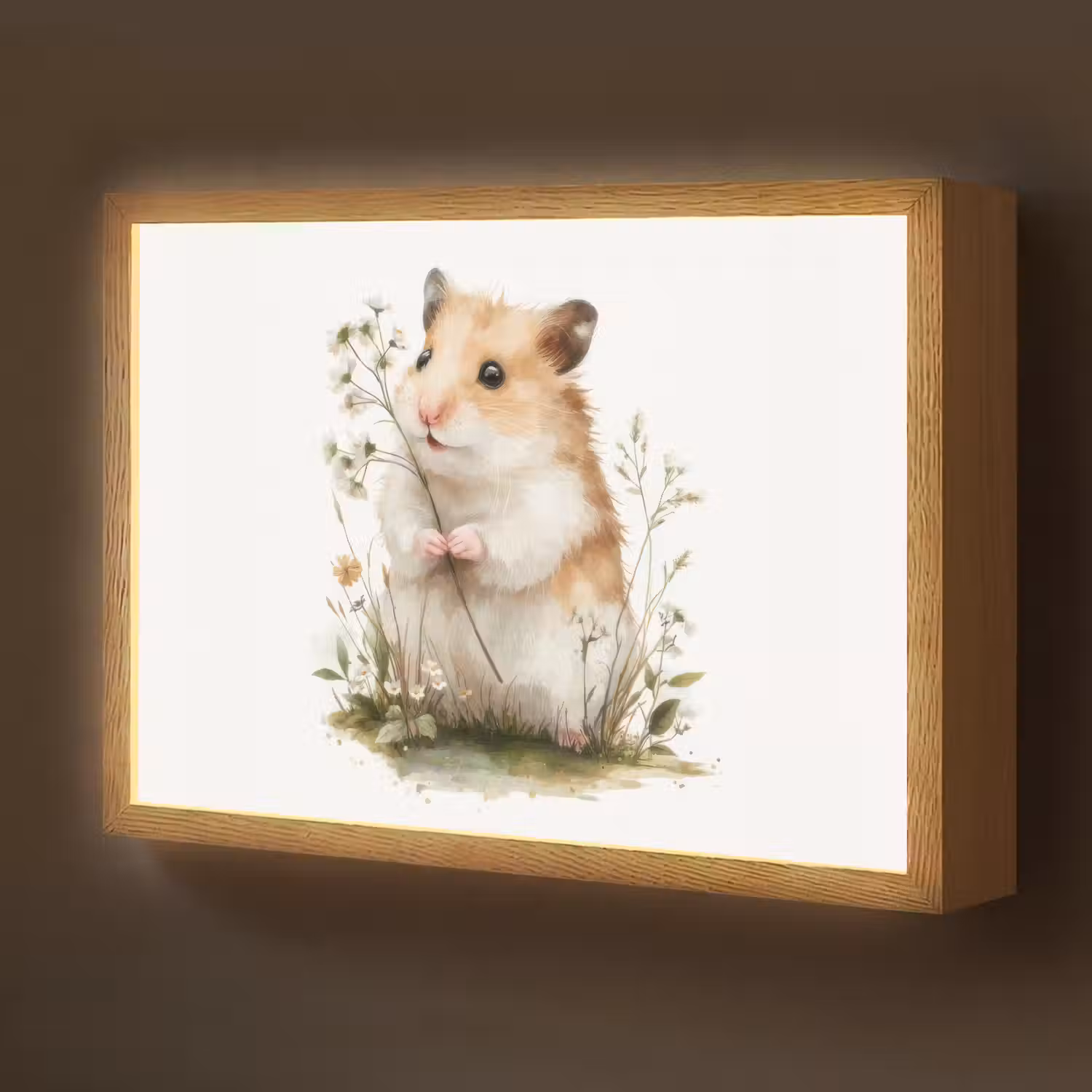 Hamster - Bloemen Light Box met batterij (Wandlamp kind) middel -z3d_website