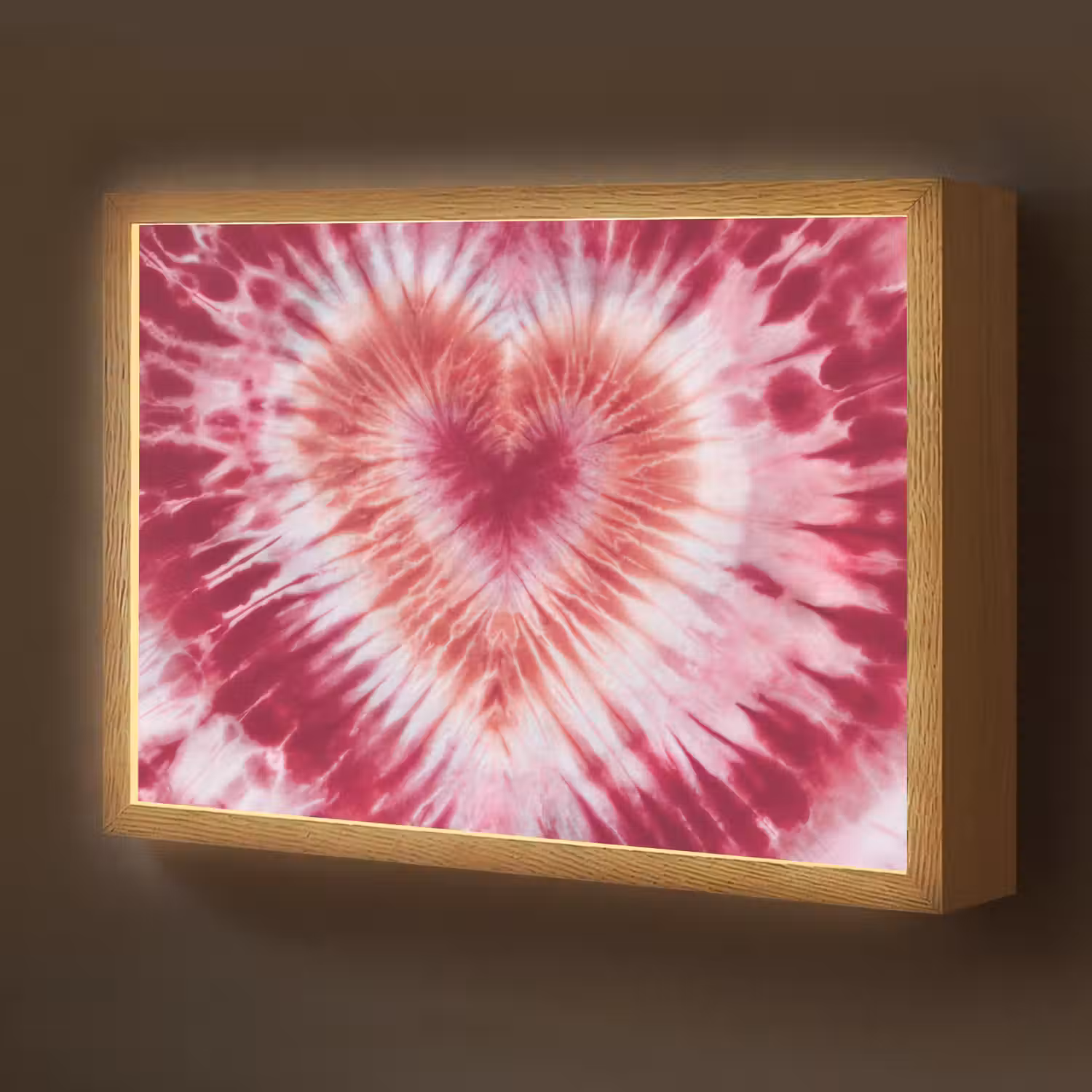 Hartvorm - Roze - Tie dye Light Box met batterij (Wandlamp kind) middel -z3d_website