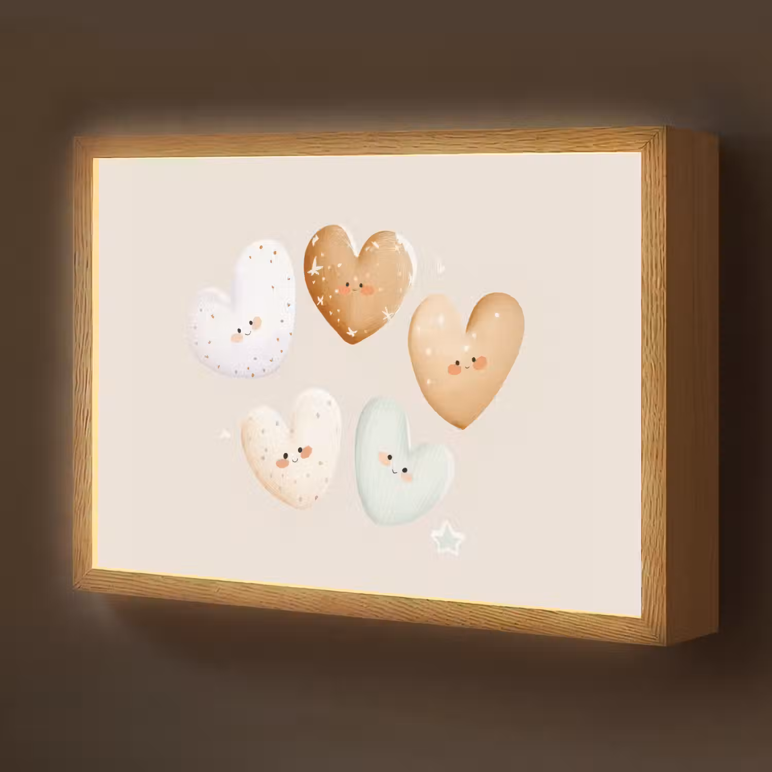 Hartjes - Kleurrijk - Pastel Light Box met batterij (Wandlamp kind) middel -z3d_website