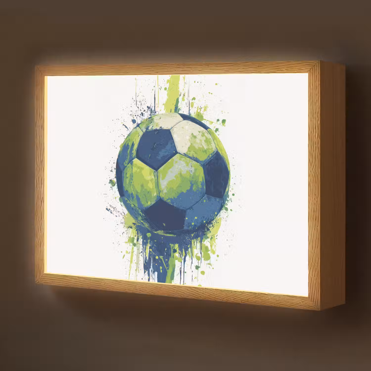 Illustratie - Abstract - Voetbal - Verfspatten Light Box met batterij (Wandlamp kind) middel -z3d_website