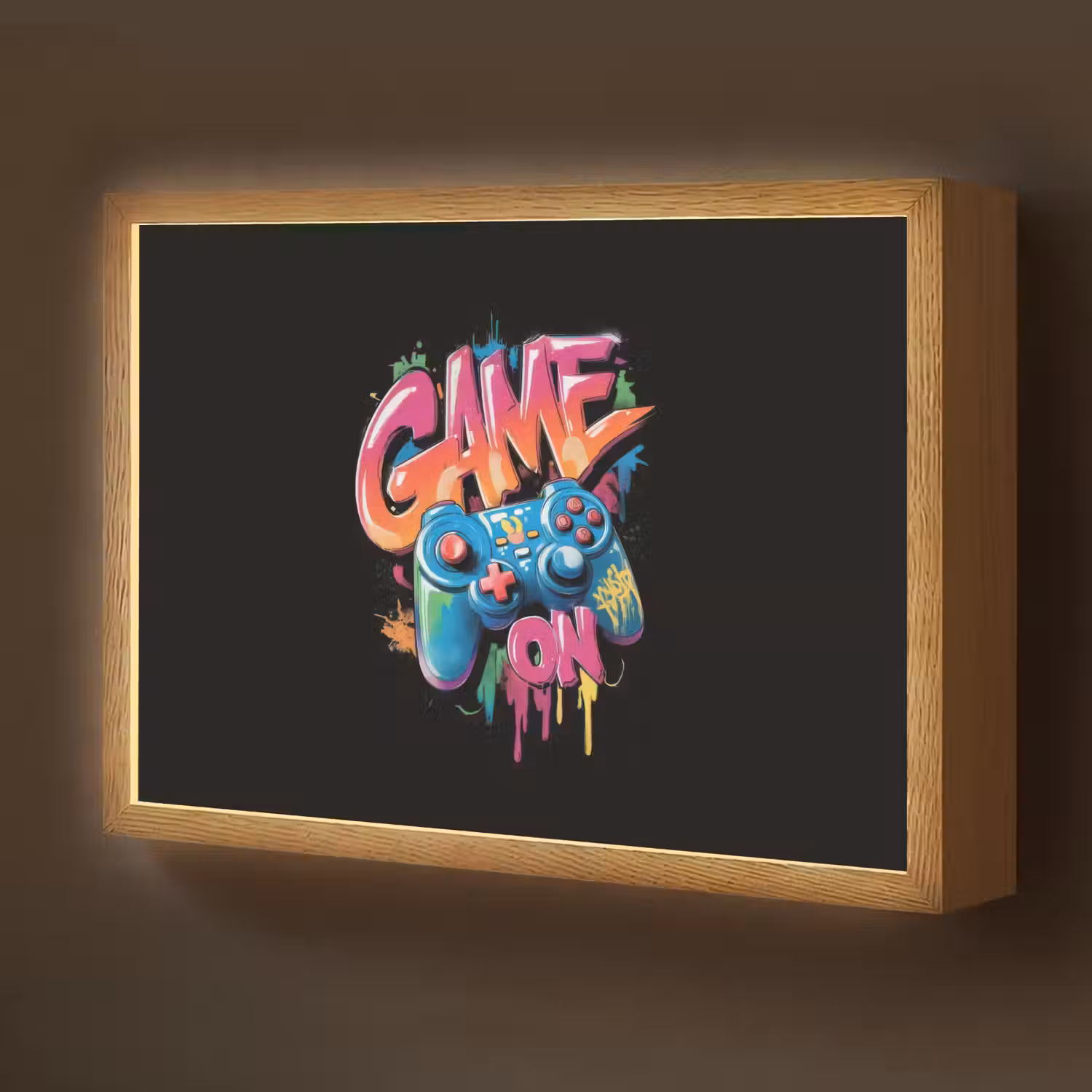 Illustratie - Graffiti - Kleurrijk - Controller Light Box met batterij (Wandlamp kind) middel -z3d_website