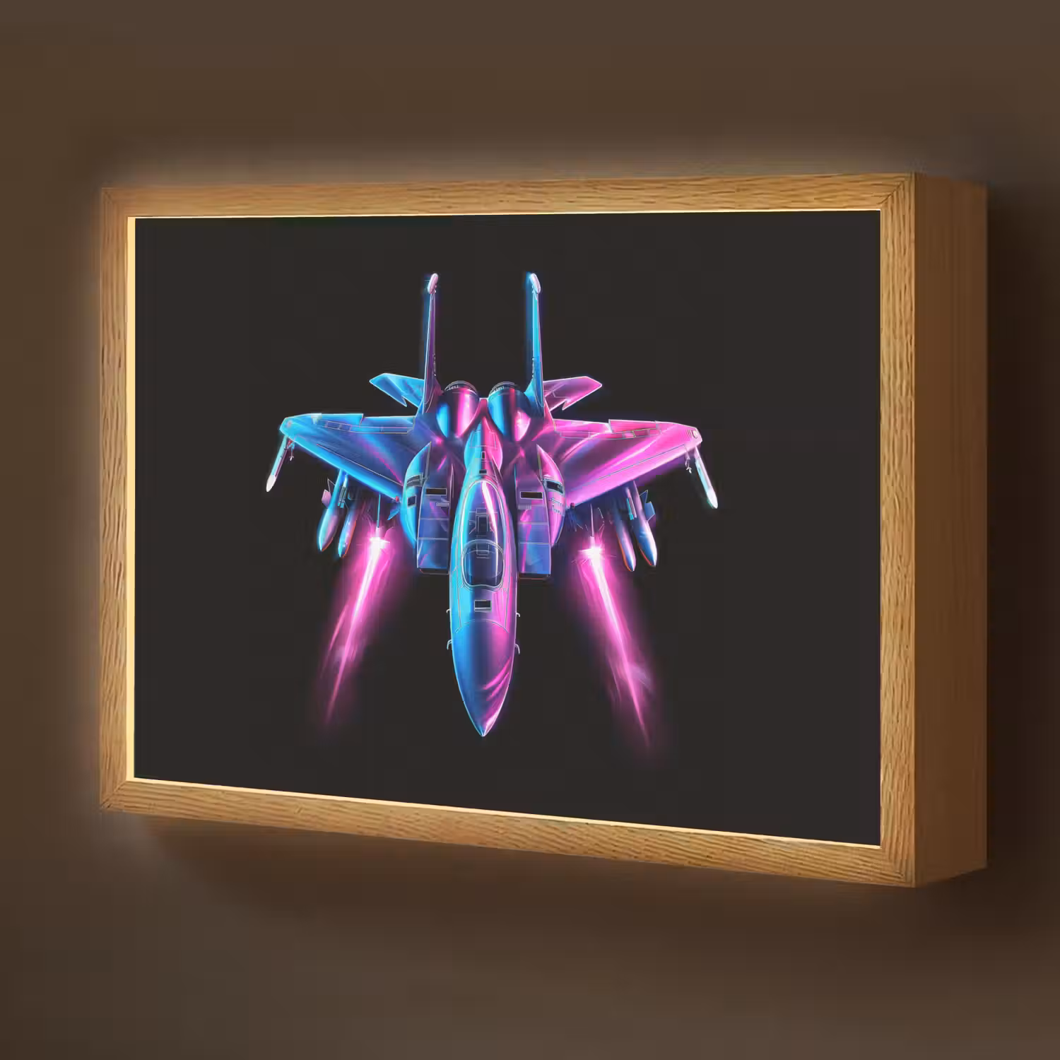 Straaljager - Blauw - Kleuren - Jongens - Zwart Light Box met batterij (Wandlamp kind) middel -z3d_website