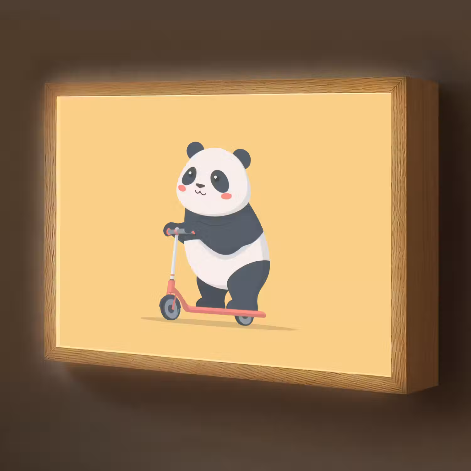 Panda - Step - Geel Light Box met batterij (Wandlamp kind) middel -z3d_website