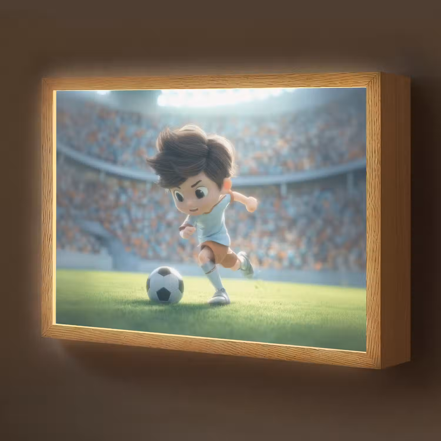 Voetbal - Jongen - Stadion Light Box met batterij (Wandlamp kind) middel -z3d_website