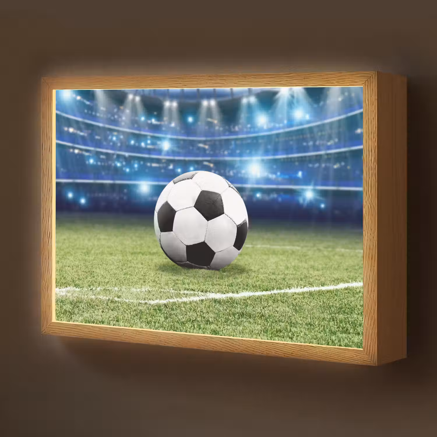 Voetbal - Stadion - Bal - Jongens Light Box met batterij (Wandlamp kind) middel -z3d_website