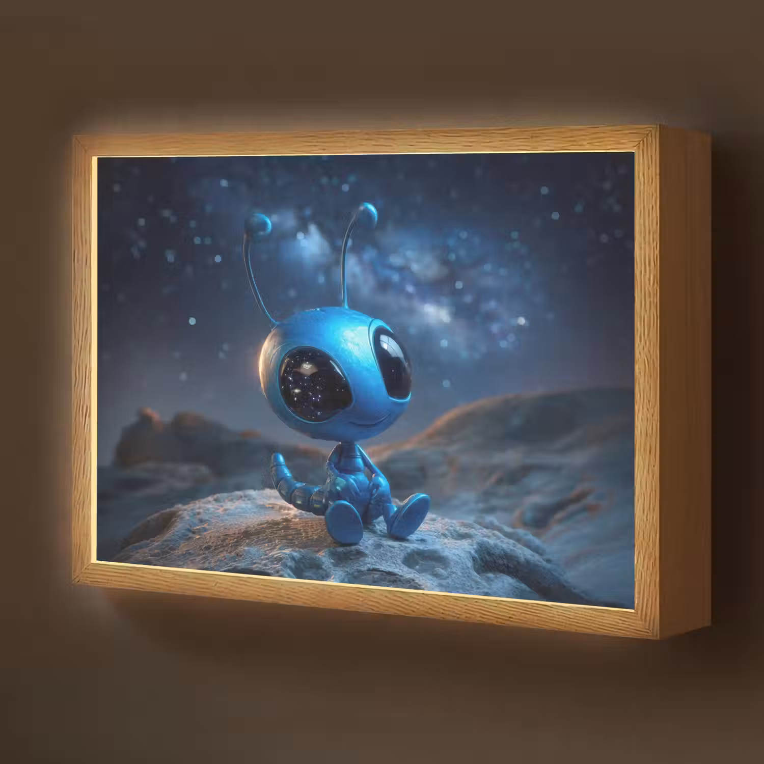 Ruimtewezen - Blauw - Galaxy Light Box met batterij (Wandlamp kind) middel -z3d_website