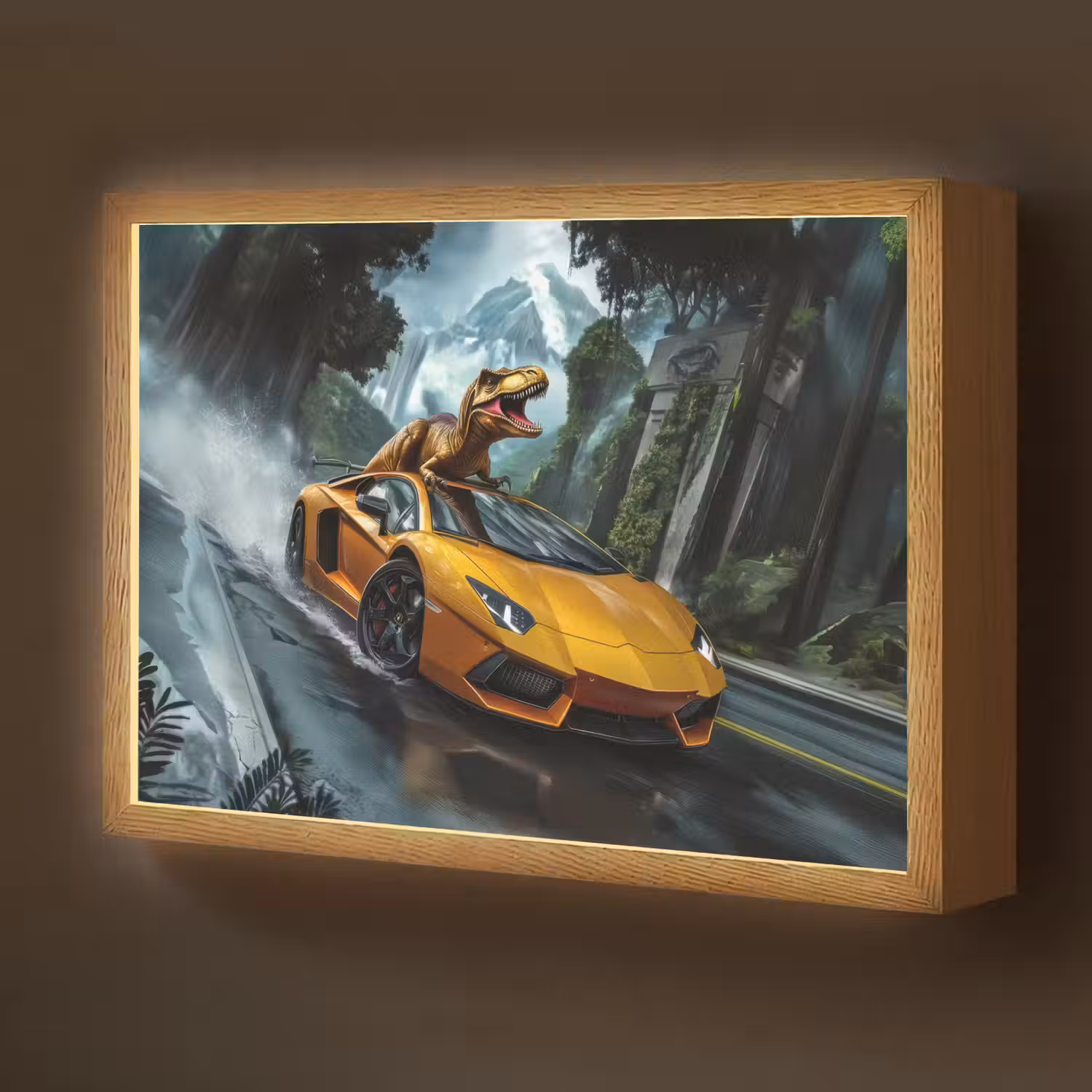 T-Rex - Auto - Regenwoud Light Box met batterij (Wandlamp kind) middel -z3d_website