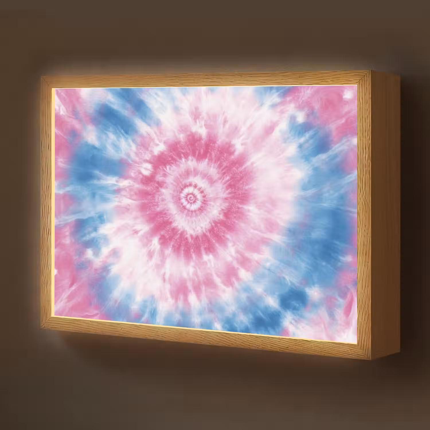 Tie-dye - Roze - Patroon Light Box met batterij (Wandlamp kind) middel -z3d_website