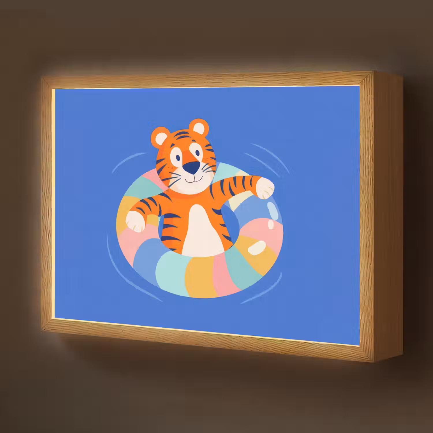 Tijger - Zwemband - Water Light Box met batterij (Wandlamp kind) middel -z3d_website