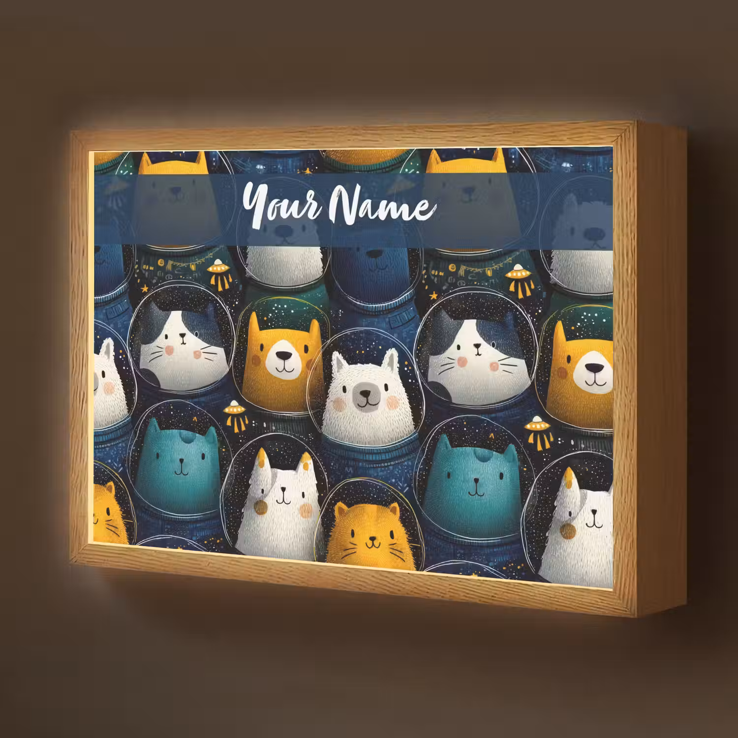 Dieren - Ruimtepakken - Sterren Light Box met batterij (Wandlamp kind) middel -z3d_website