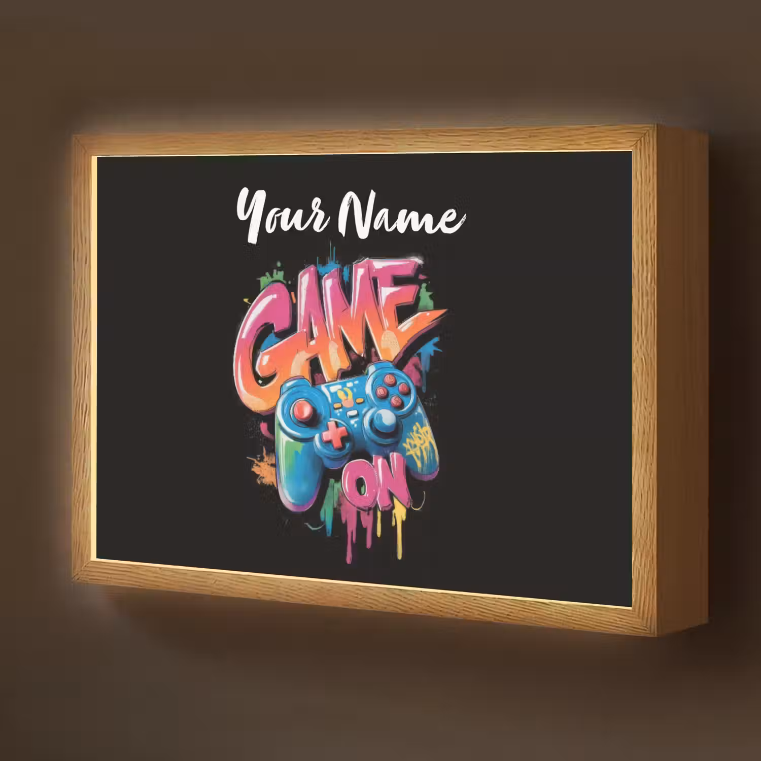 Controller - Game - Graffiti - Tekst Light Box met batterij (Wandlamp kind) middel -z3d_website