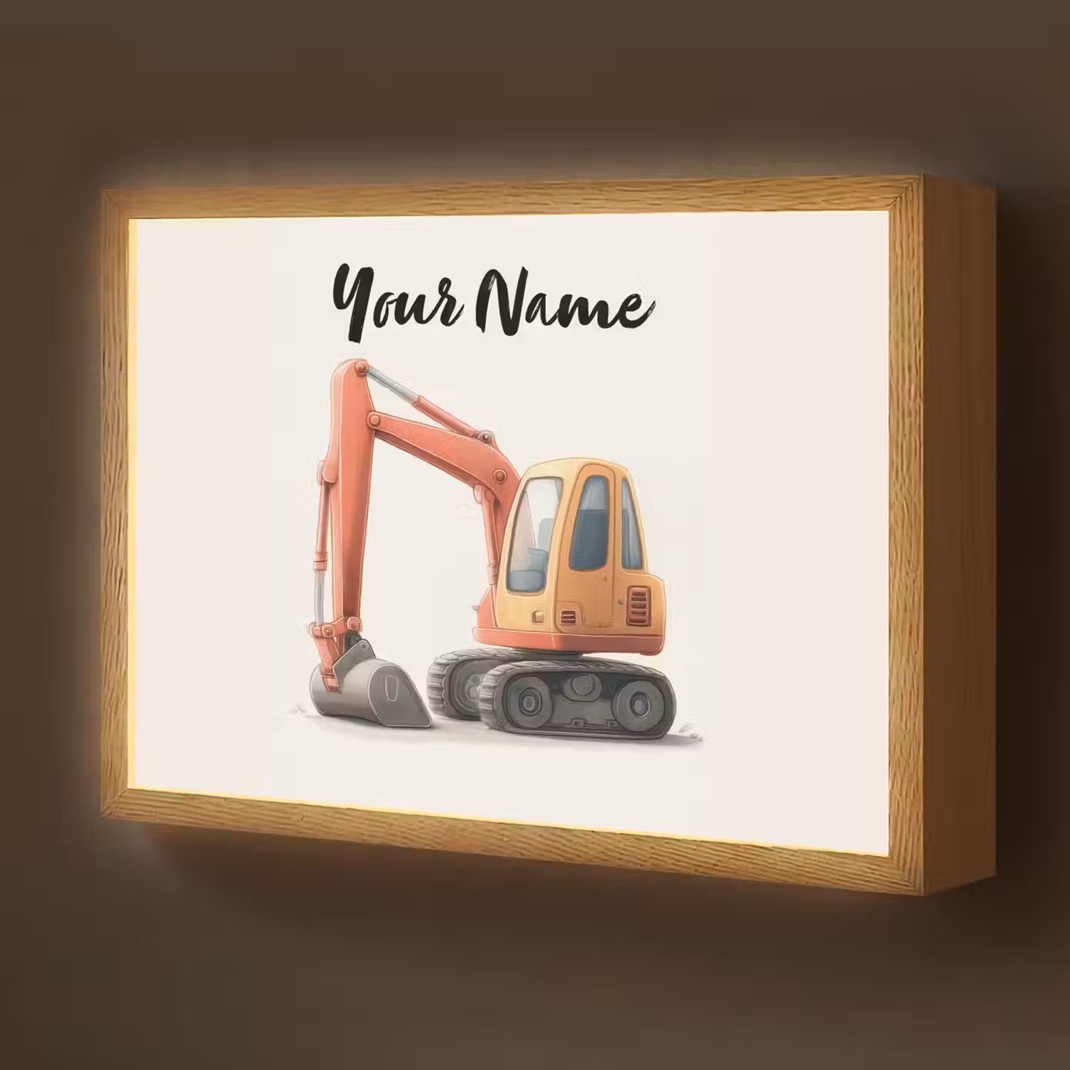 Graafmachine - Getekend - Oranje Light Box met batterij (Wandlamp kind) middel -z3d_website