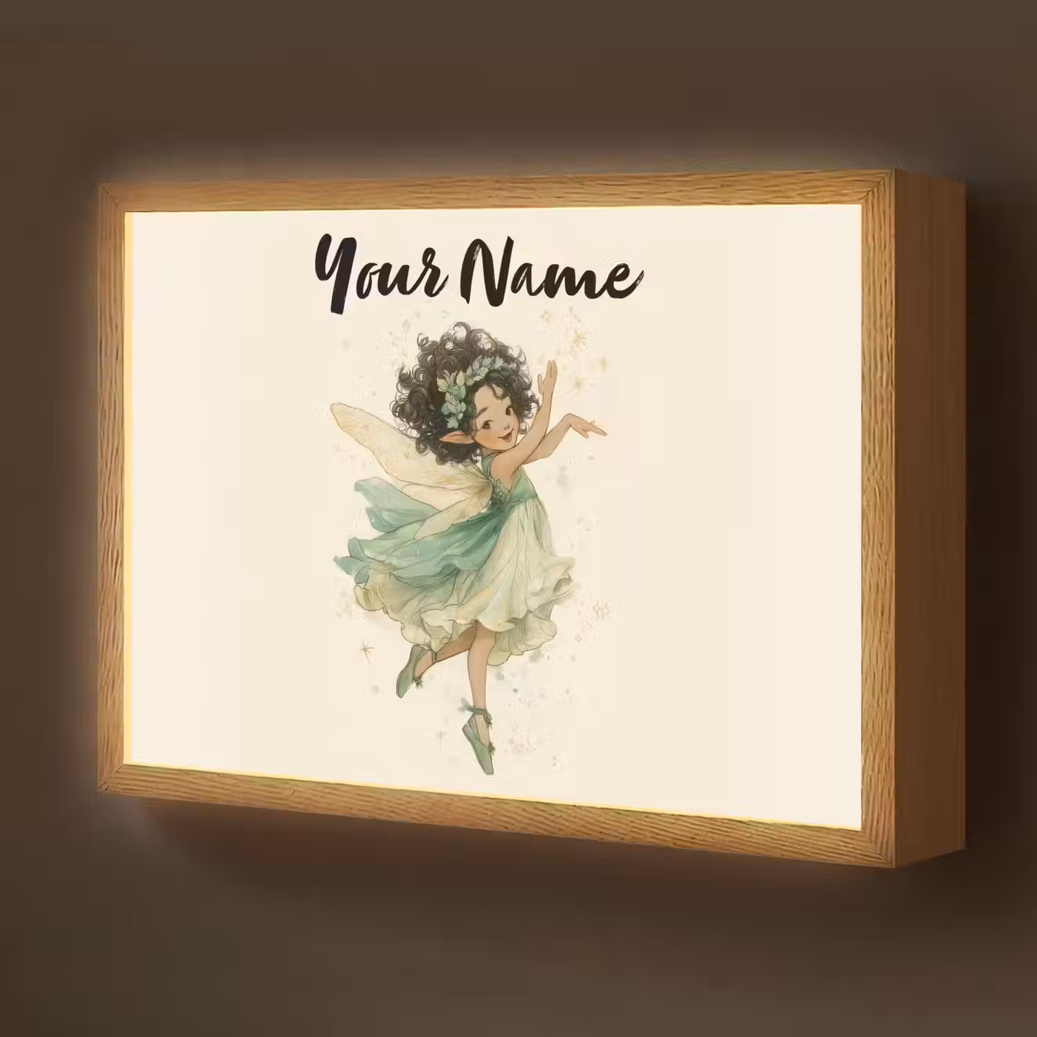 Fee - Groen - Magie Light Box met batterij (Wandlamp kind) middel -z3d_website