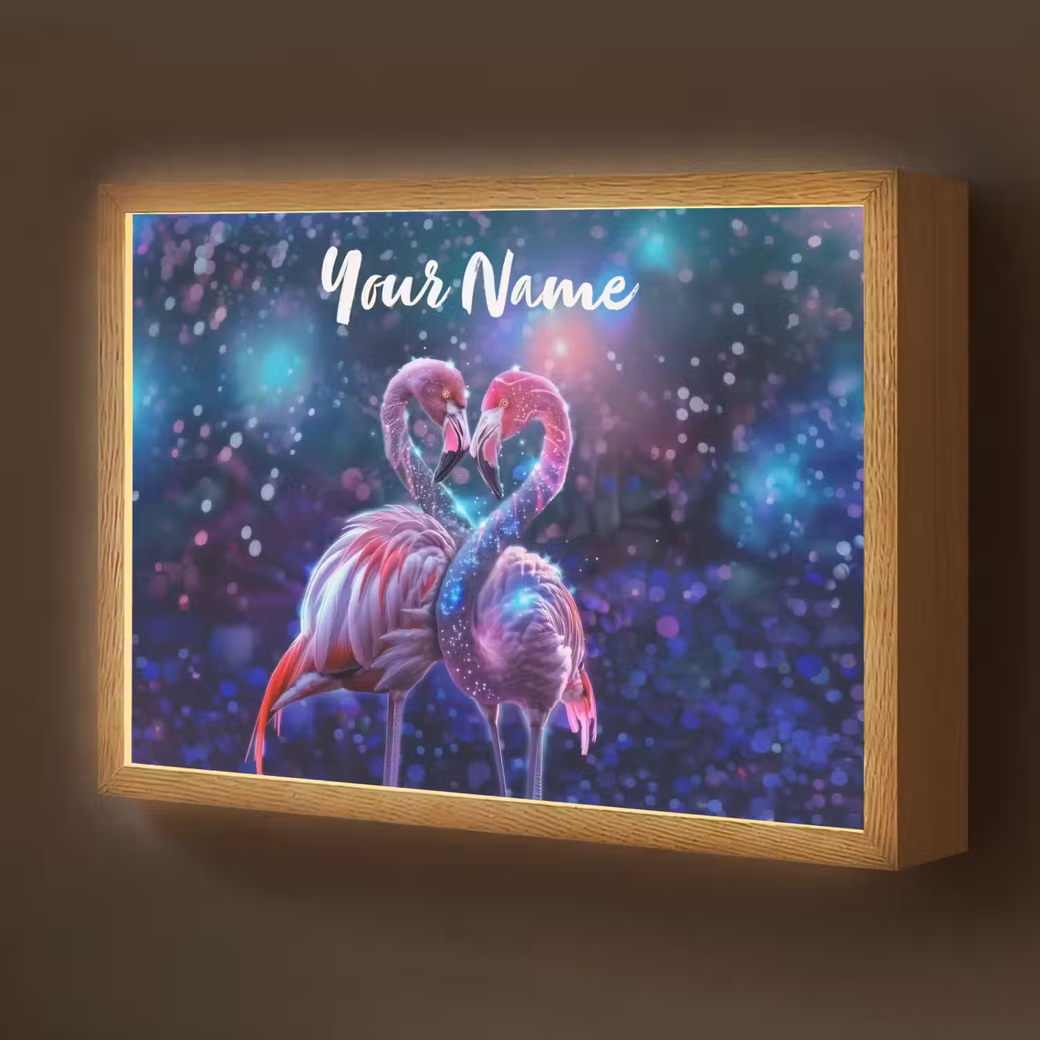 Flamingo's - Dieren - Ruimte - Galaxy Light Box met batterij (Wandlamp kind) middel -z3d_website