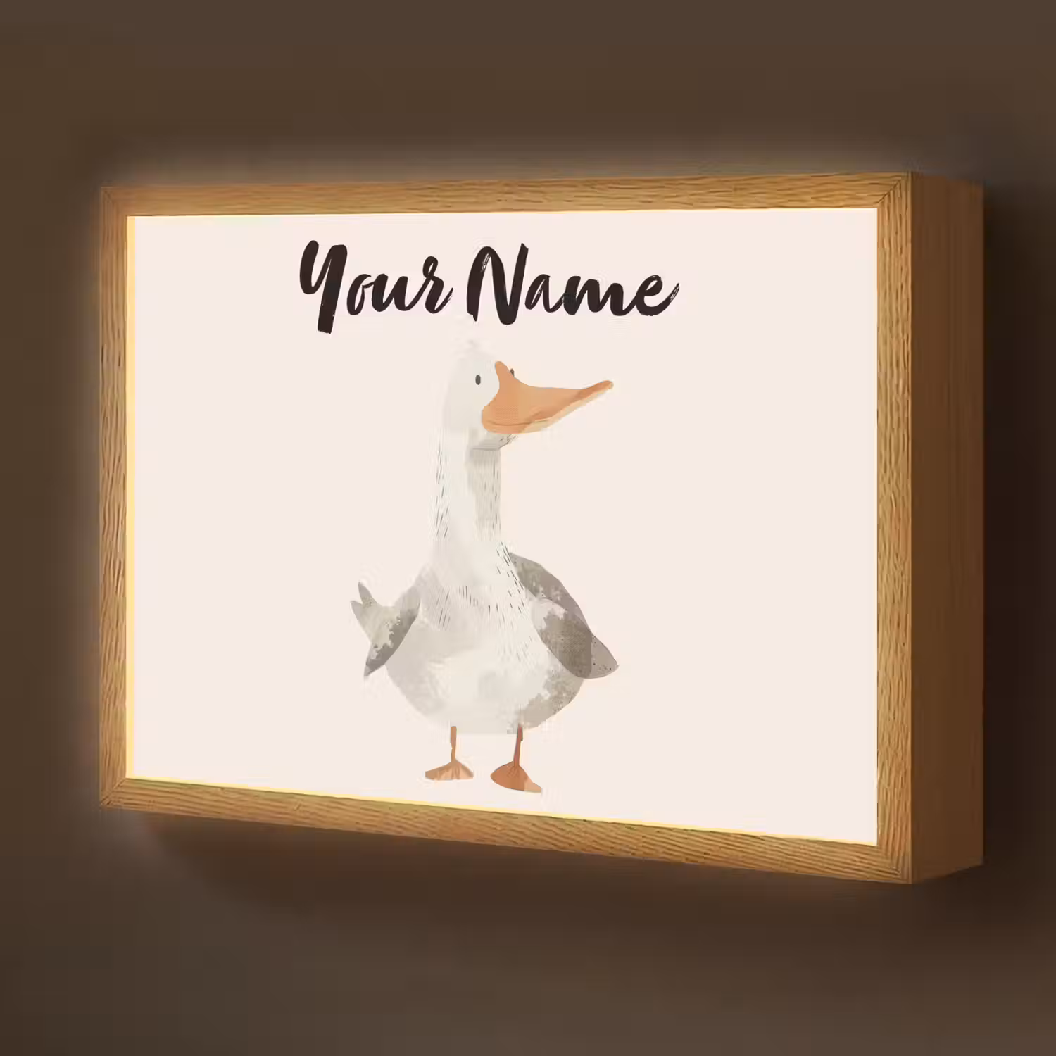 Gans - Eend - Boerderij - Dieren Light Box met batterij (Wandlamp kind) middel -z3d_website