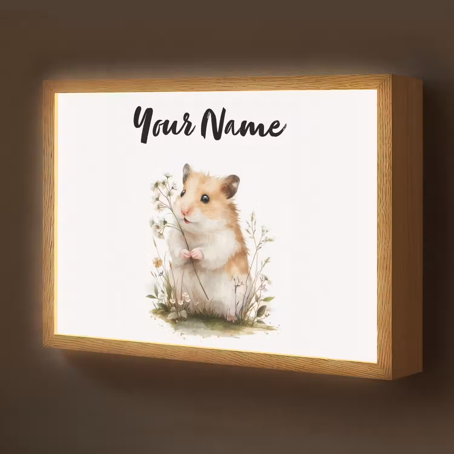 Hamster - Bloemen Light Box met batterij (Wandlamp kind) middel -z3d_website