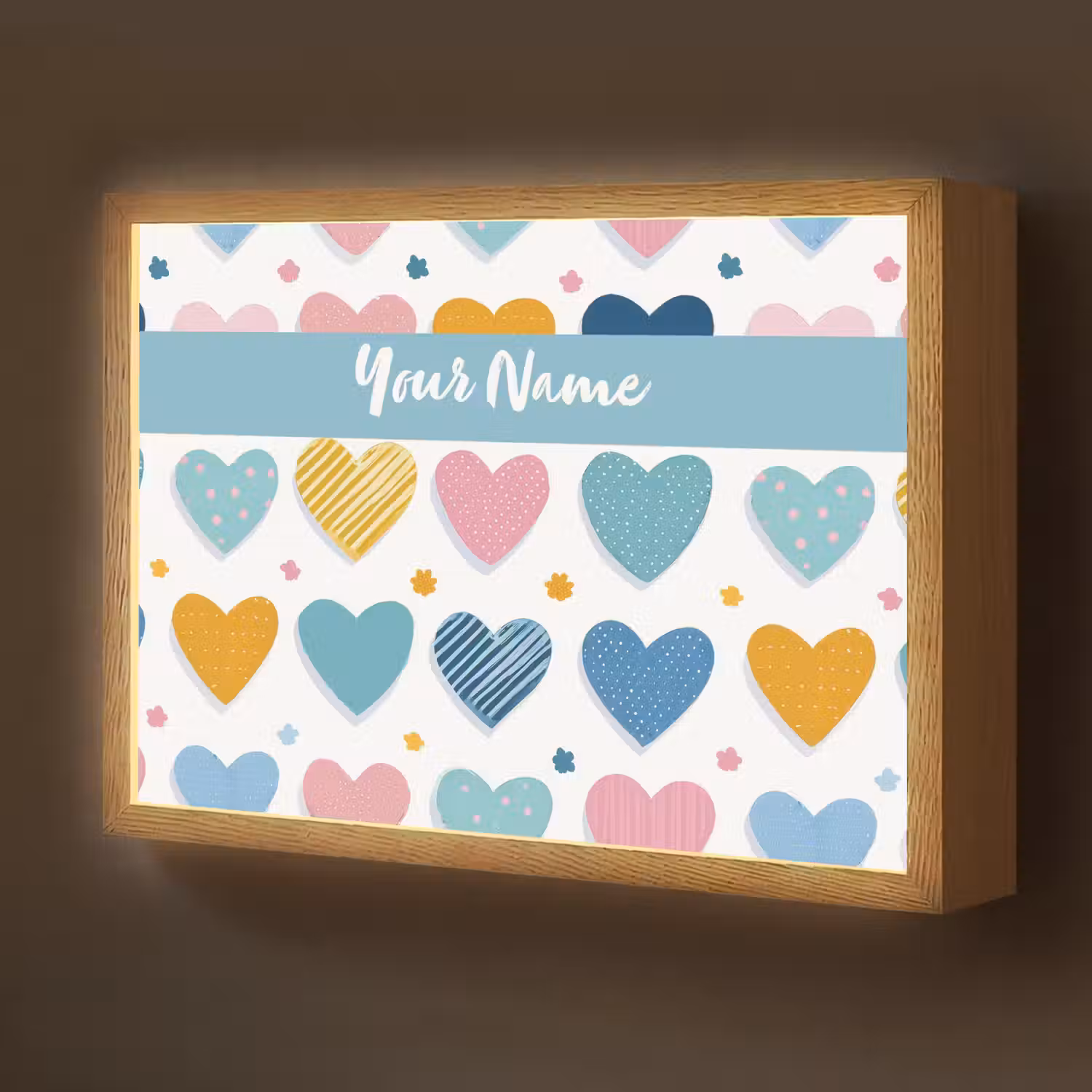 Hartjes - Pastel - Patroon Light Box met batterij (Wandlamp kind) middel -z3d_website