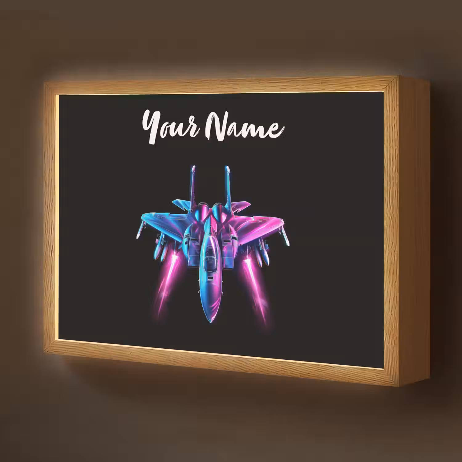 Straaljager - Blauw - Kleuren - Jongens - Zwart Light Box met batterij (Wandlamp kind) middel -z3d_website