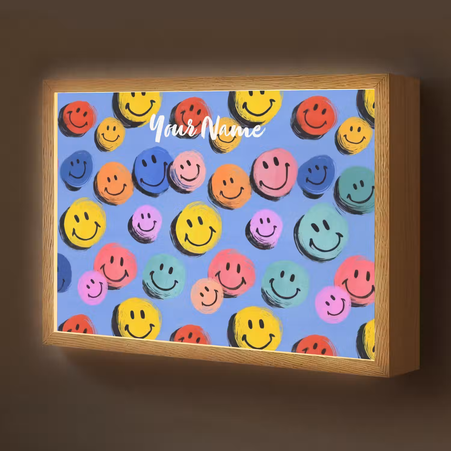Smileys - Kleurrijk Light Box met batterij (Wandlamp kind) middel -z3d_website