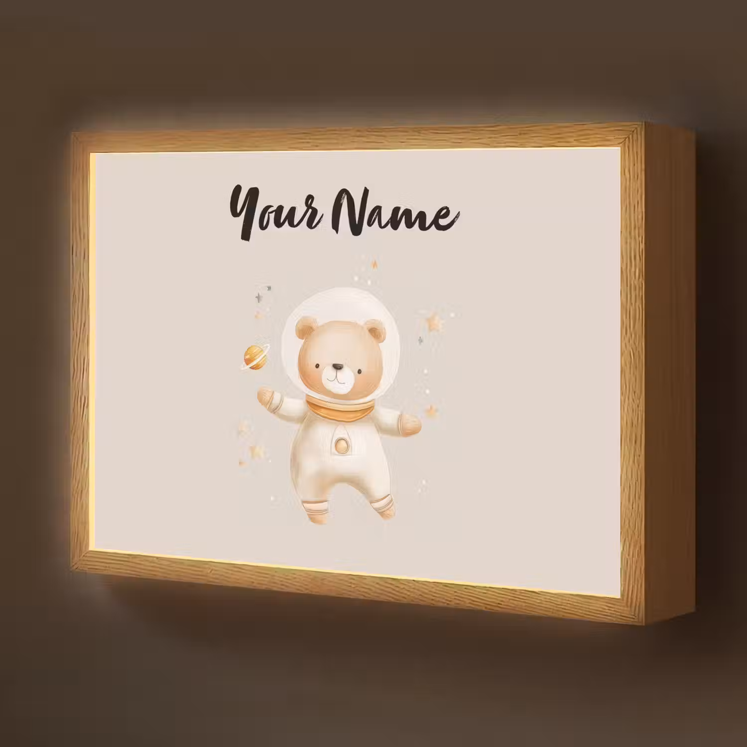 Ruimte - Sterren - Beige - Beer Light Box met batterij (Wandlamp kind) middel -z3d_website