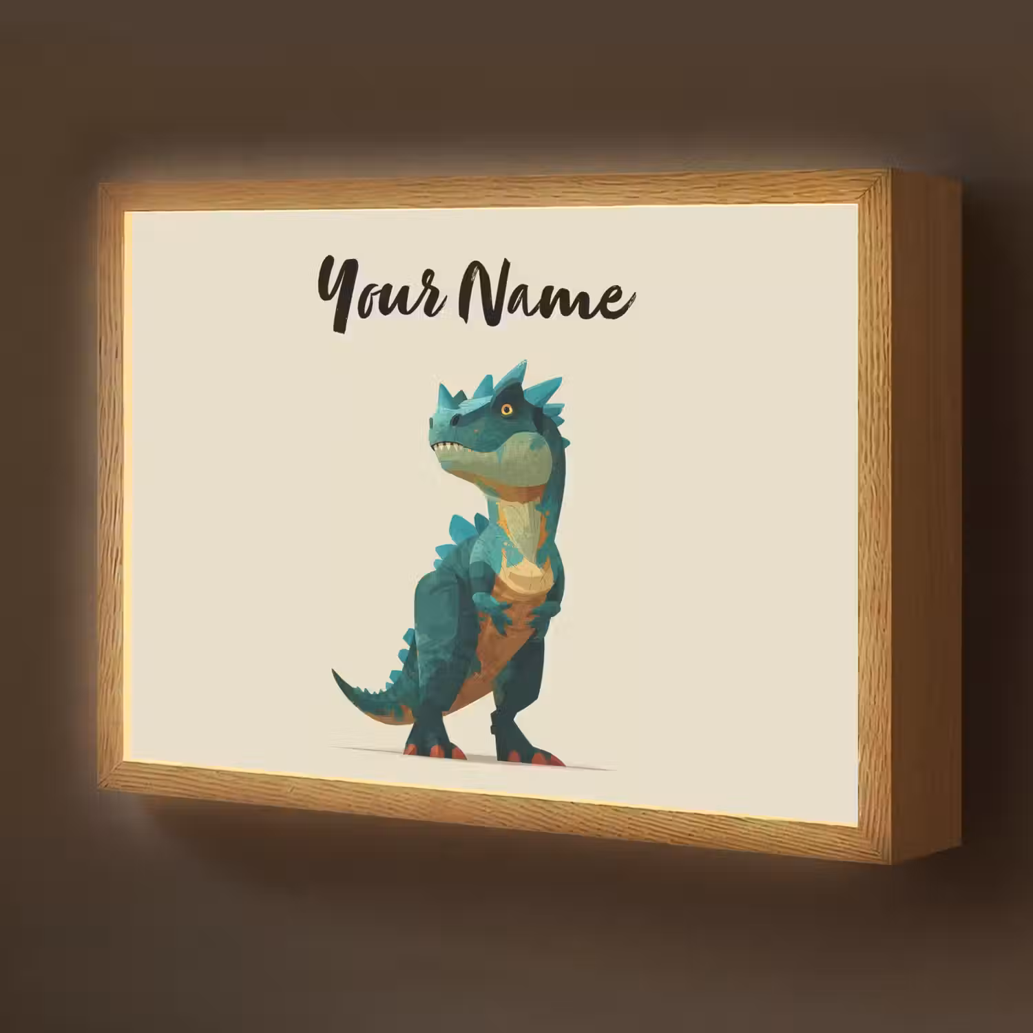 Stekels - Dino - Blauw - Gespierd Light Box met batterij (Wandlamp kind) middel -z3d_website