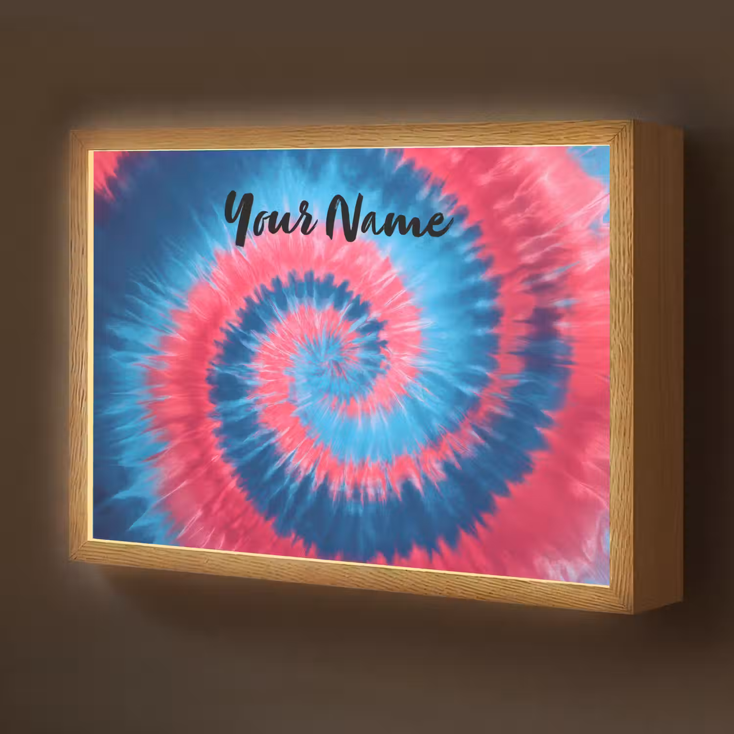 Spiraal - Roze - Blauw Light Box met batterij (Wandlamp kind) middel -z3d_website