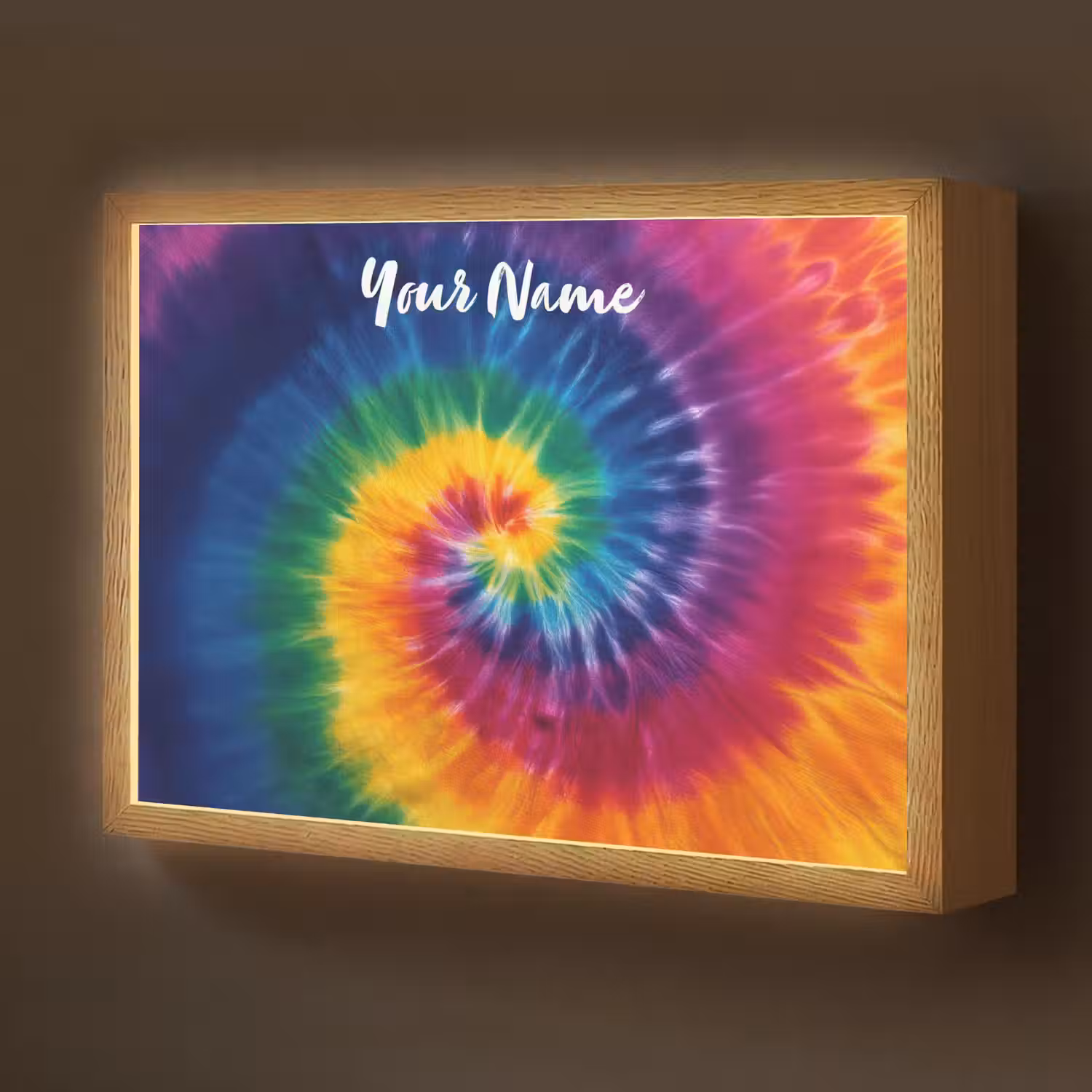 Spiraal - Regenboog - Kleurrijk Light Box met batterij (Wandlamp kind) middel -z3d_website