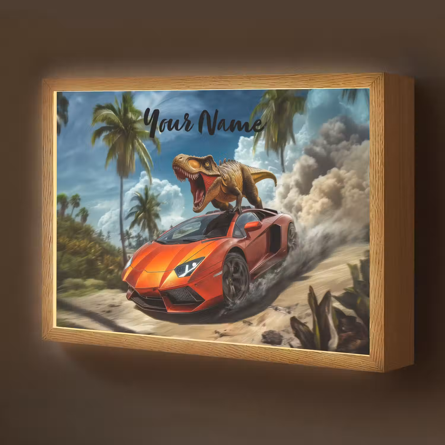 Sportauto - Rood - Dino Light Box met batterij (Wandlamp kind) middel -z3d_website