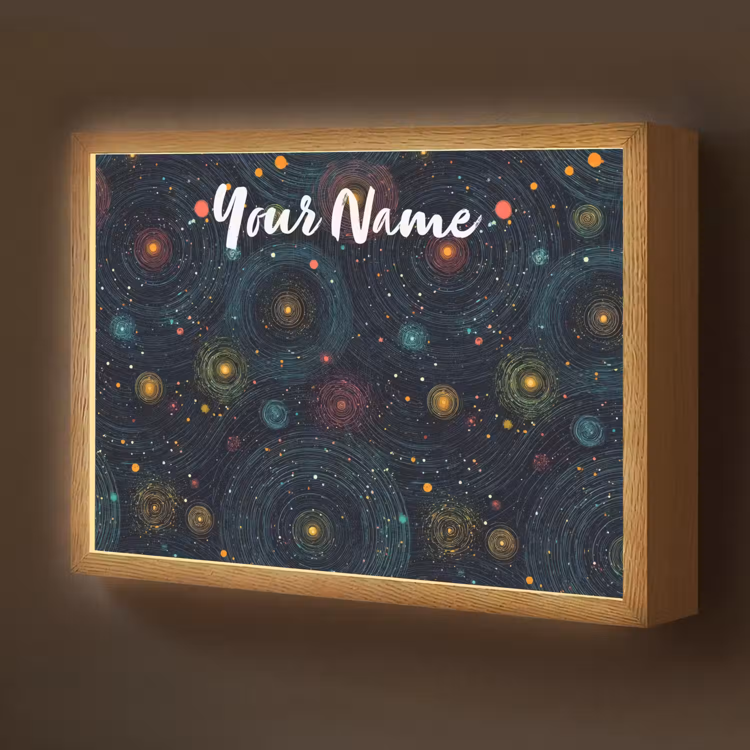 Sterren - Kleurrijk - Lichtgevende kernen Light Box met batterij (Wandlamp kind) middel -z3d_website
