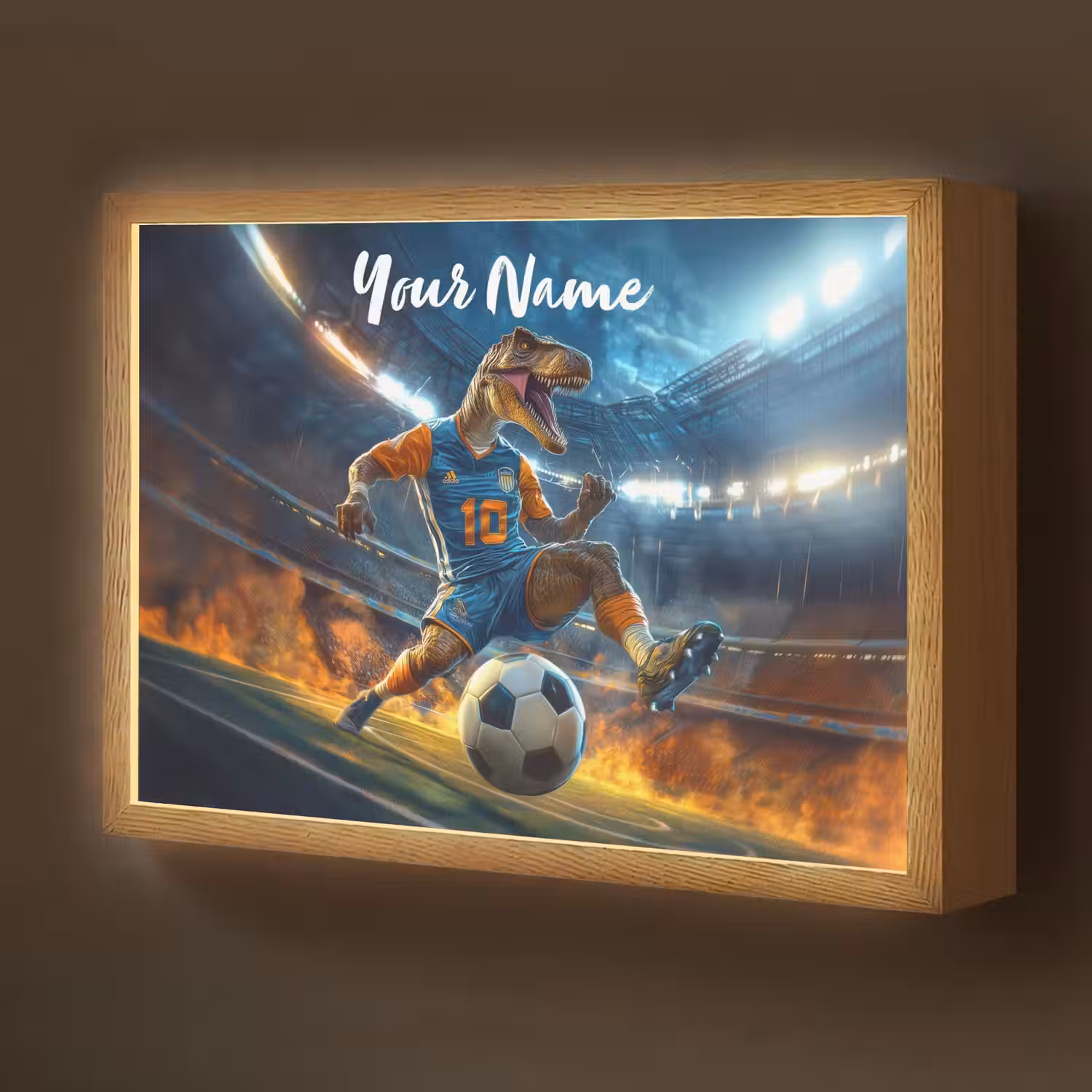 T-Rex - Voetbal - Stadion Light Box met batterij (Wandlamp kind) middel -z3d_website