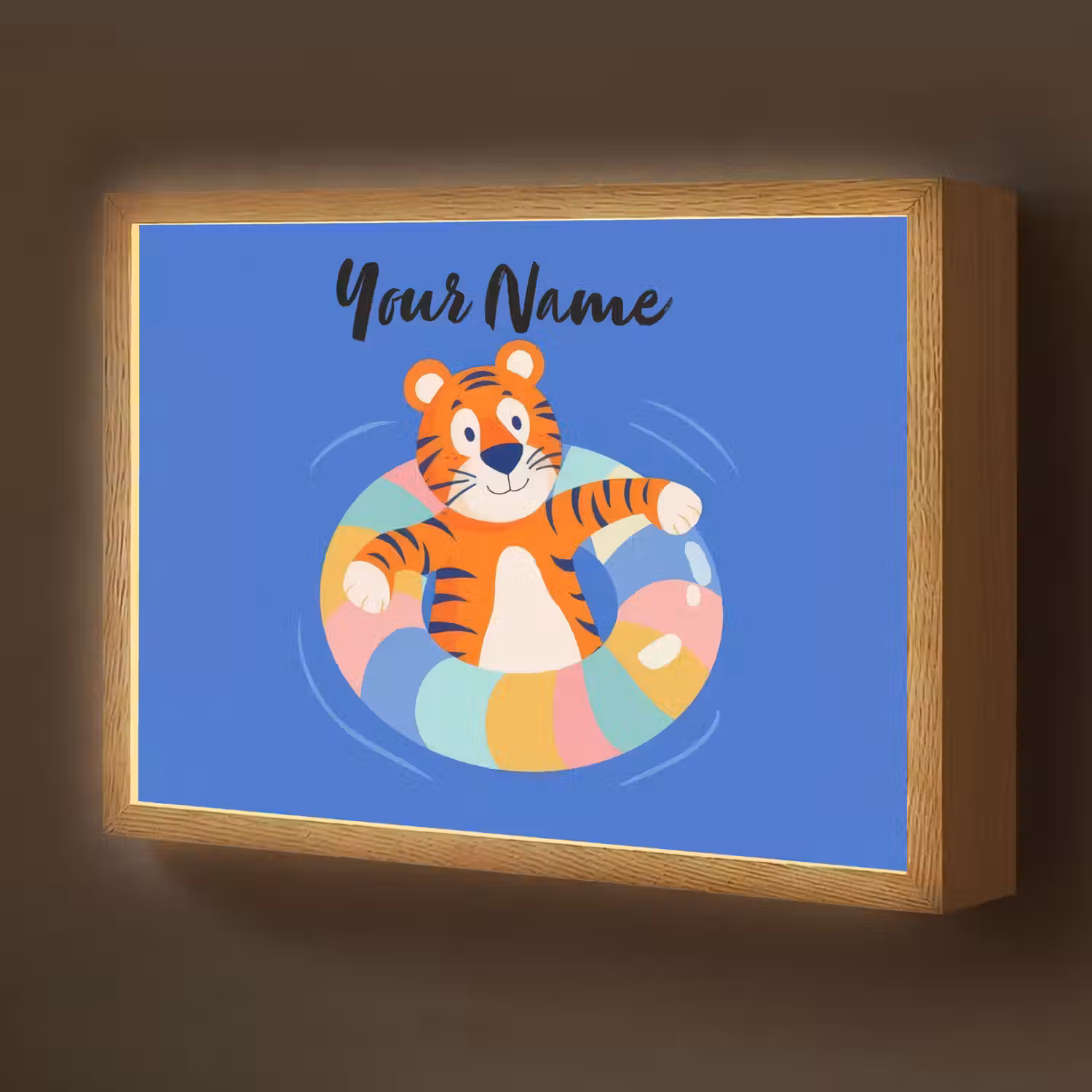 Tijger - Zwemband - Water Light Box met batterij (Wandlamp kind) middel -z3d_website