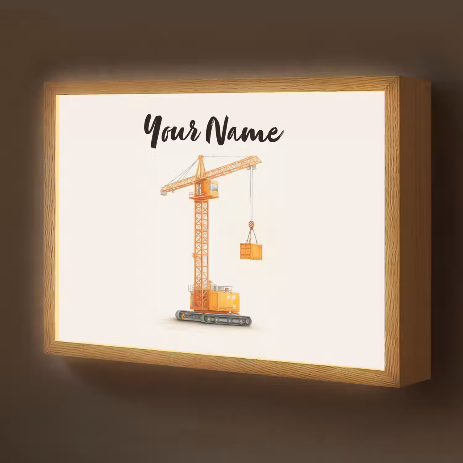 Torenkraan - Getekend - Oranje Light Box met batterij (Wandlamp kind) middel -z3d_website