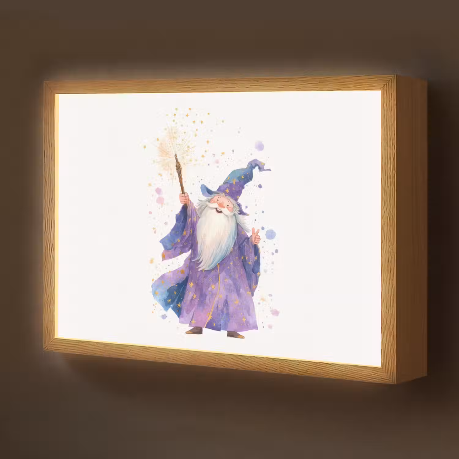 Tovenaar - Magie - Paars Light Box met batterij (Wandlamp kind) middel -z3d_website
