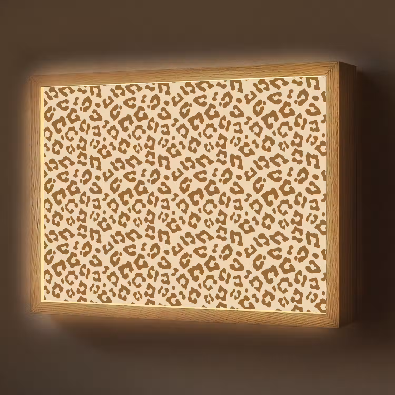 Luipaard - Bruin - Patroon Light Box met batterij (Wandlamp) middel 907 -z3d_website