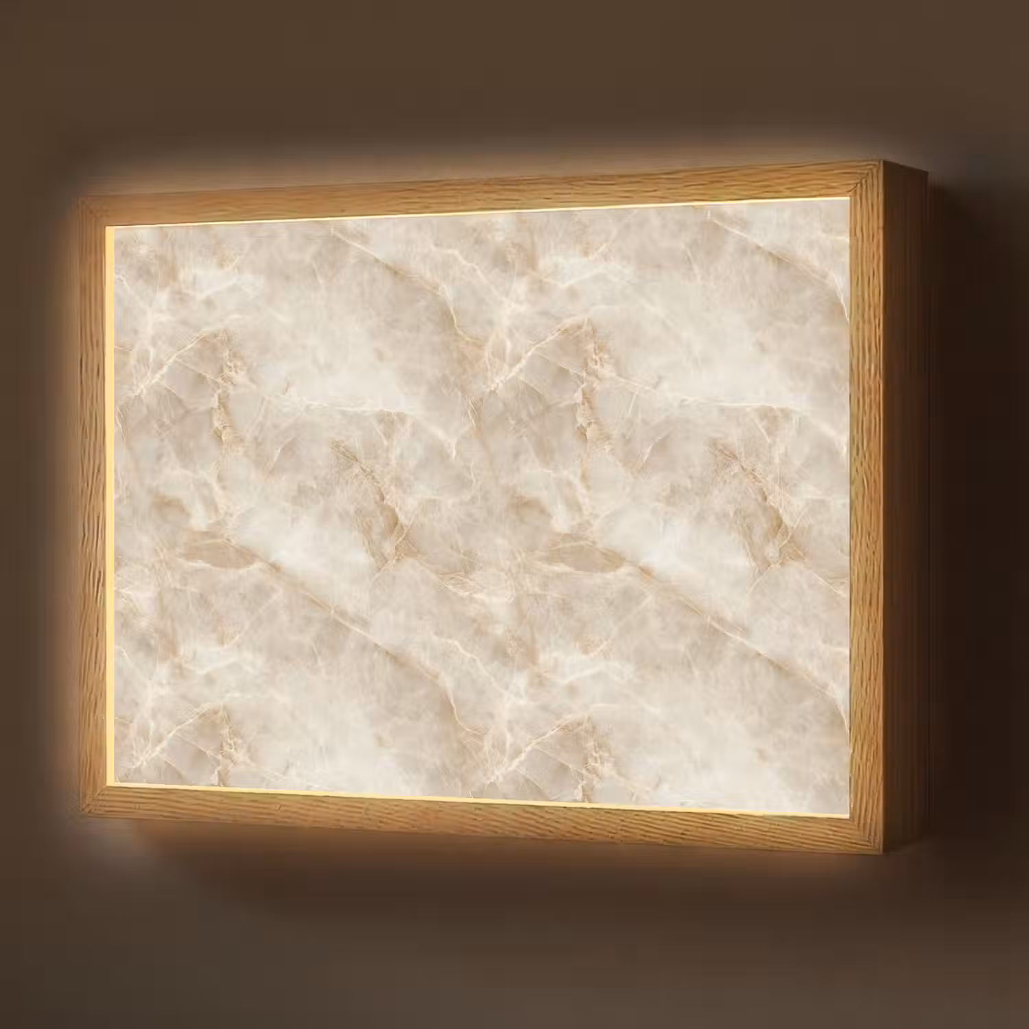 Lichtbeige - Onyx - Subtiel Light Box met batterij (Wandlamp) middel 907 -z3d_website