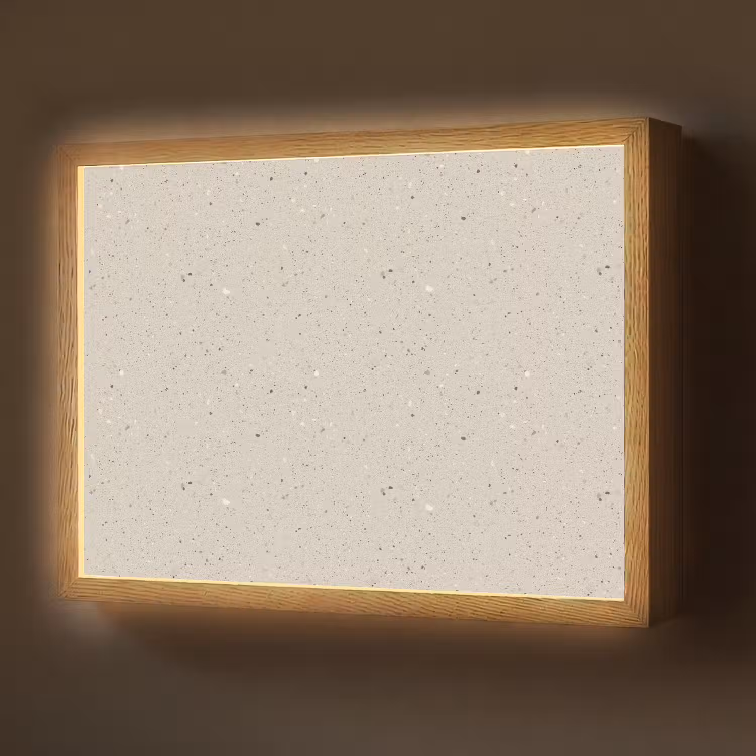 Lichtbeige - Terrazzo - Grijs Light Box met batterij (Wandlamp) middel 907 -z3d_website