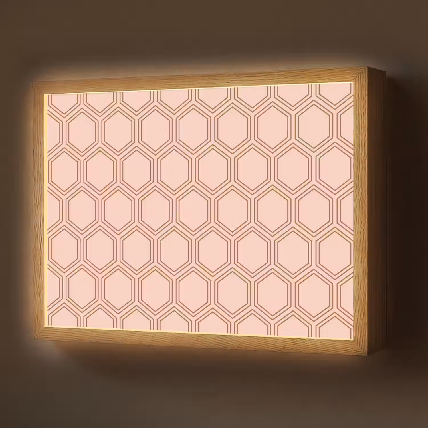 Lichtroze - Patroon - Symmetrisch Light Box met batterij (Wandlamp) middel 907 -z3d_website