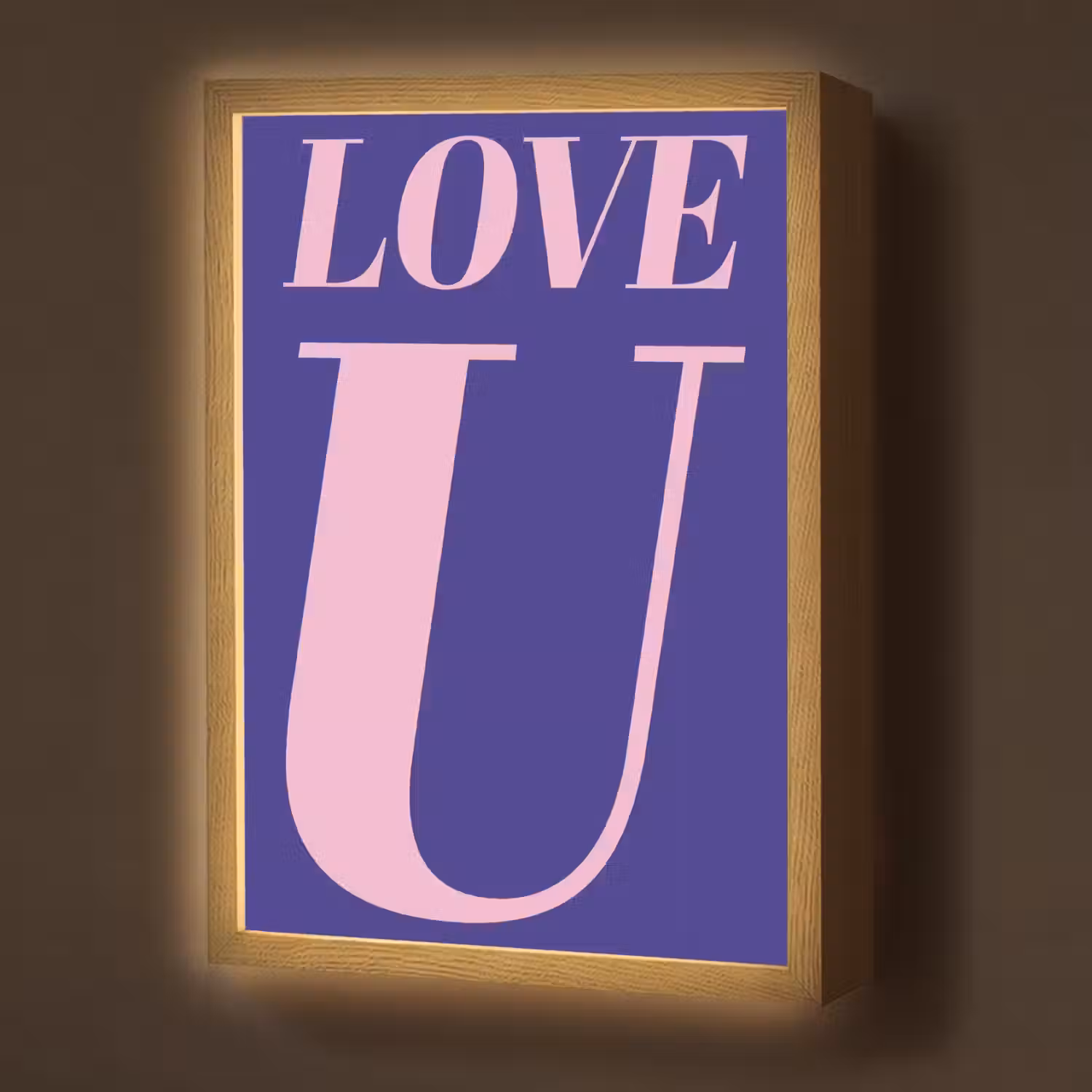 Love - Blauw - Valentijn Light Box met batterij (Wandlamp) middel -z3d_website