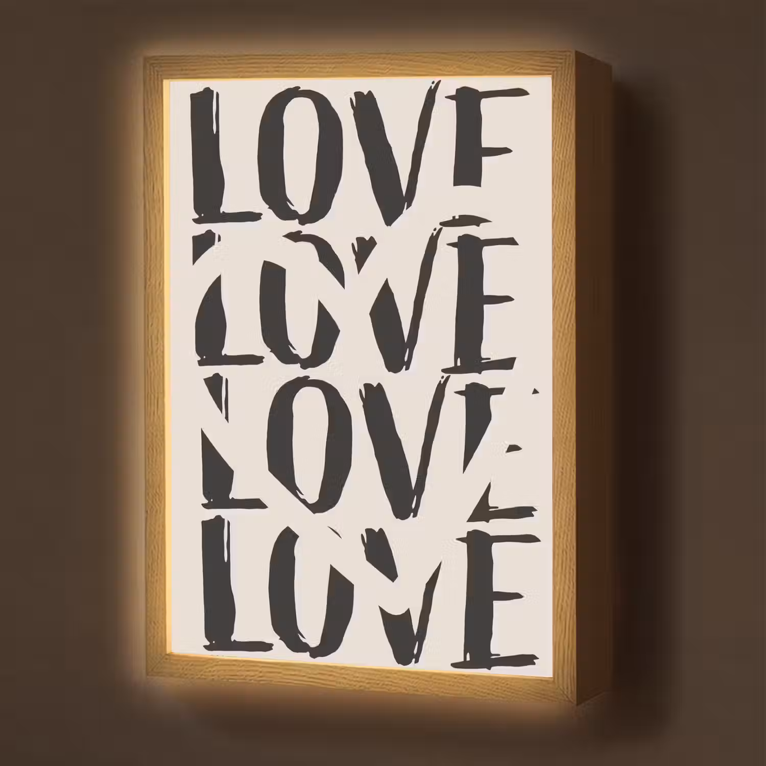 Love - Hart - Beige Light Box met batterij (Wandlamp) middel -z3d_website