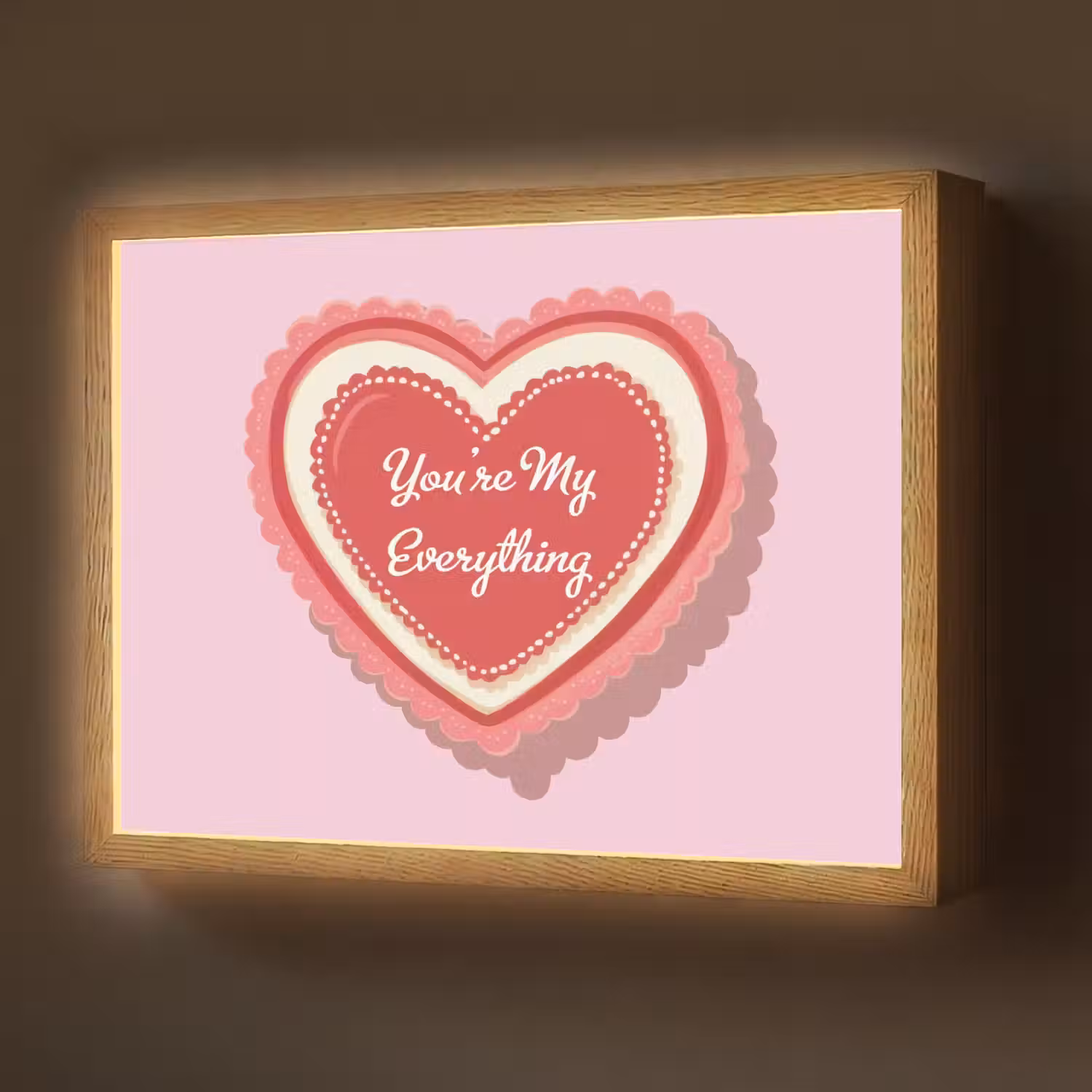 Liefde - Hart - Valentijn Light Box met batterij (Wandlamp) middel -z3d_website