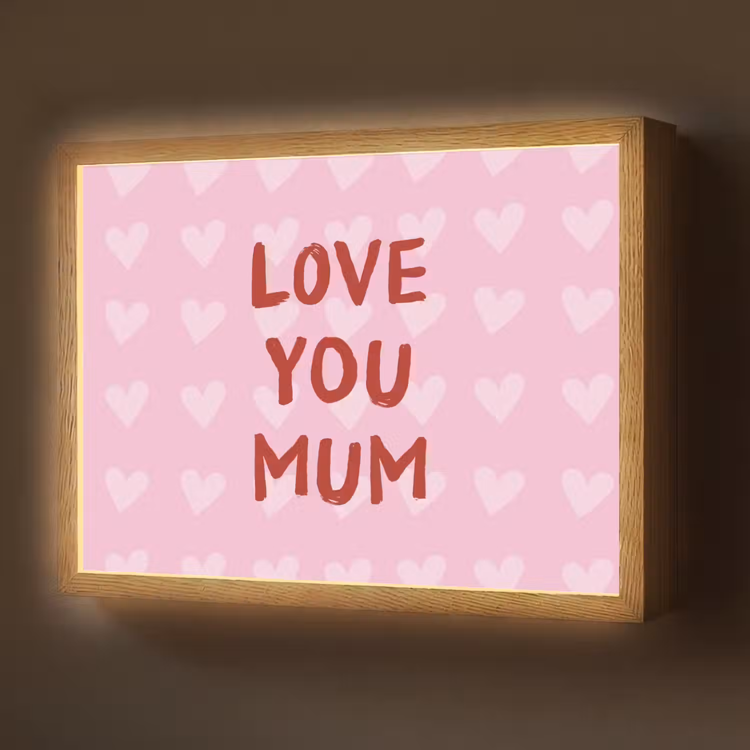 Love - Quote - Moeder - Rood Light Box met batterij (Wandlamp) middel -z3d_website