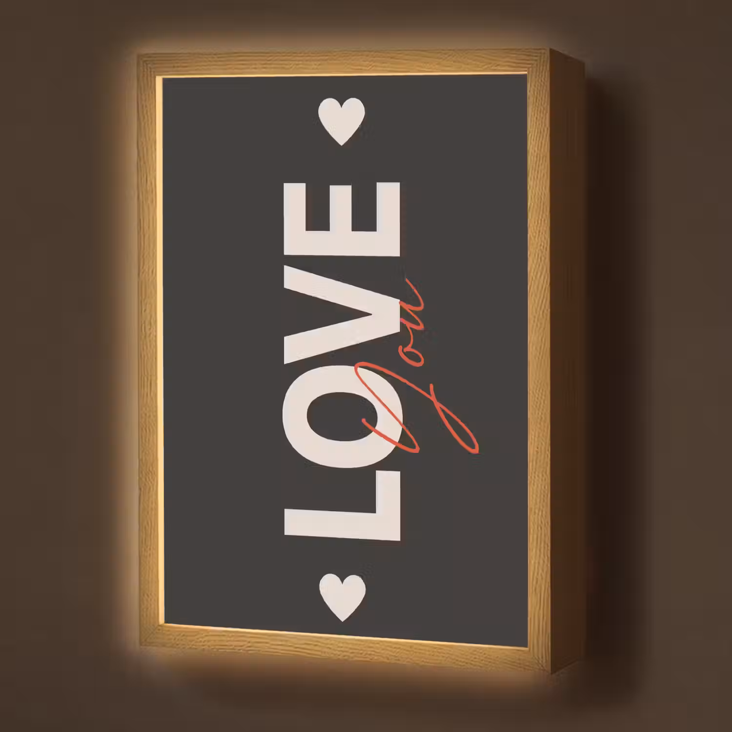 Love - Rood - Valentijn Light Box met batterij (Wandlamp) middel -z3d_website