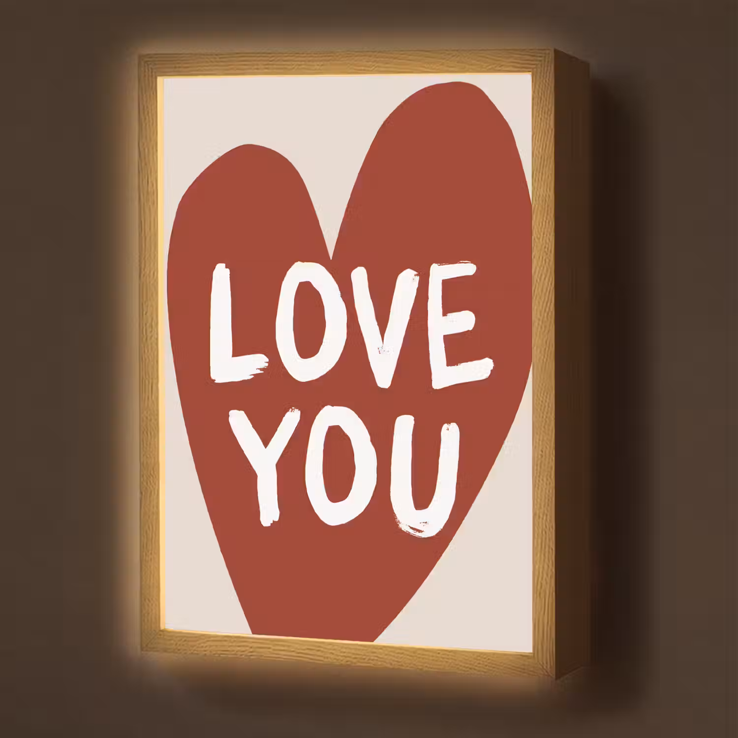 Loveyou - Hart - Rood Light Box met batterij (Wandlamp) middel -z3d_website